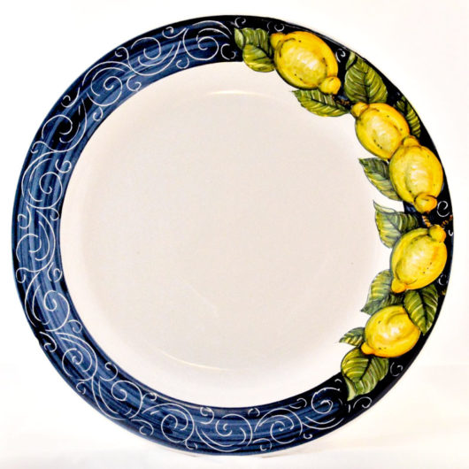 Sottopiatto servito limoni blu
