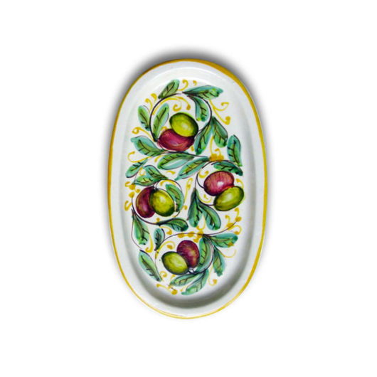 Piatto ovale piccolo decoro Olive - semplice