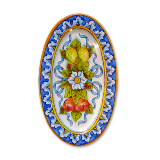 Piatto ovale Decoro Nastri