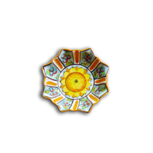 Ciotola stella - decoro girasoli e uva