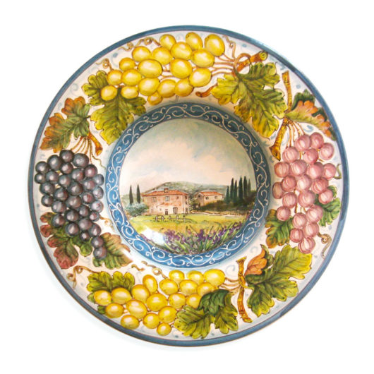 Piatto - Decoro Paesaggio Toscano