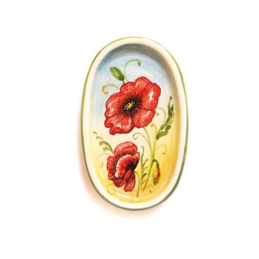 Piatto ovale - Decoro Papaveri