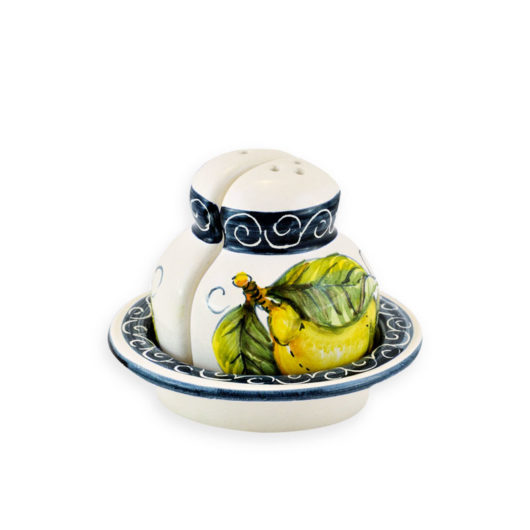 Salt Pepper Set - Blue Lemons