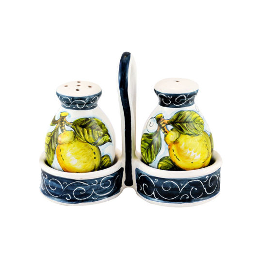 Salt Pepper Set - Blue Lemons
