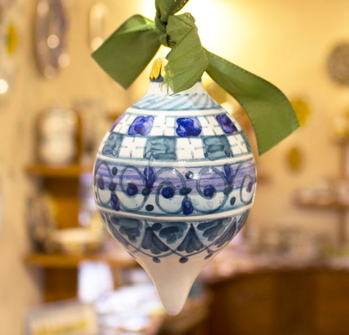 Pallina Natale a goccia - Decoro Montelupo