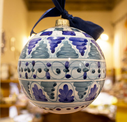 Pallina Natale - Montelupo blu ∅ 12cm