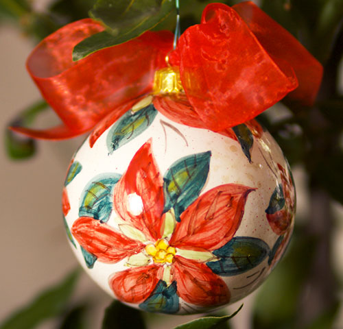Pallina Natale - Stella di Natale - ∅ 10cm
