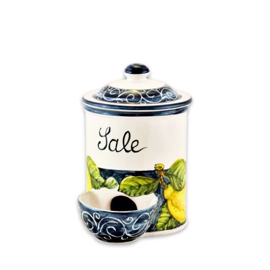 Saliera - Decoro Limoni blu