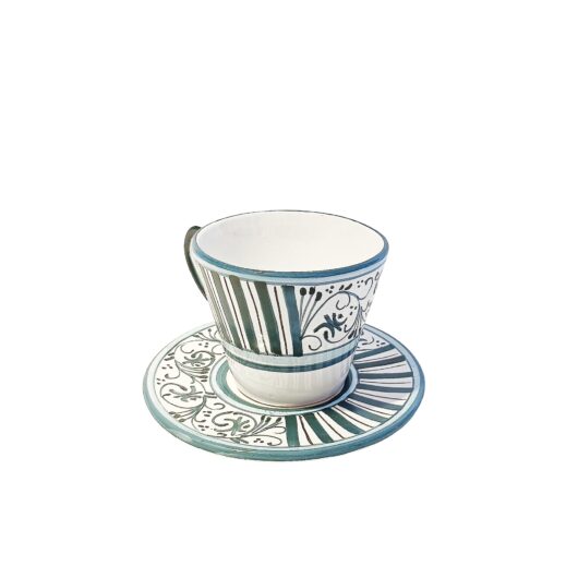 Tazza cappuccino con piatto - Decoro Arcaico