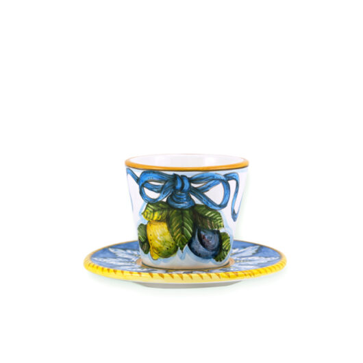 Tazza cappuccino con piatto - Nastri