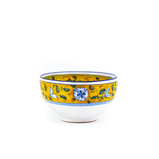 Tazza cereali - Decoro Montelupo giallo
