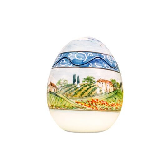 Uovo - Paesaggio toscano azzurro