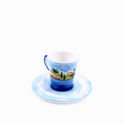 Coffee cup and saucer - Paesaggio toscano