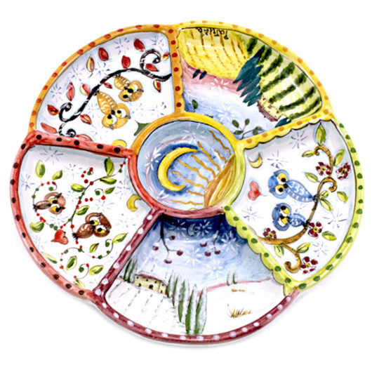 Antipastiera a fiore - Decoro 4 stagioni
