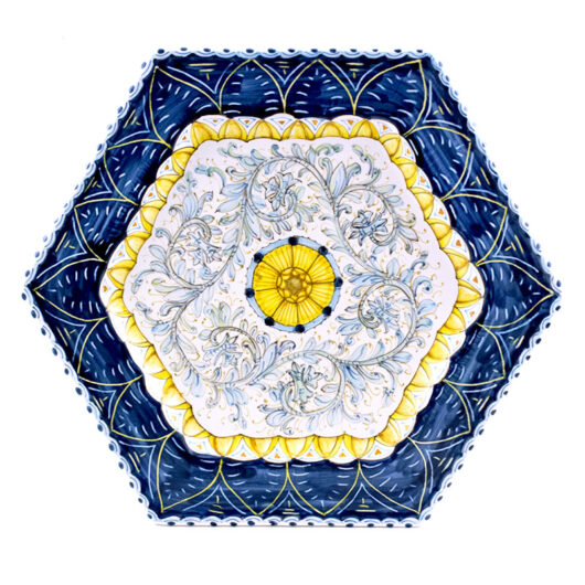 Hexagonal plate - Scudi Gialli