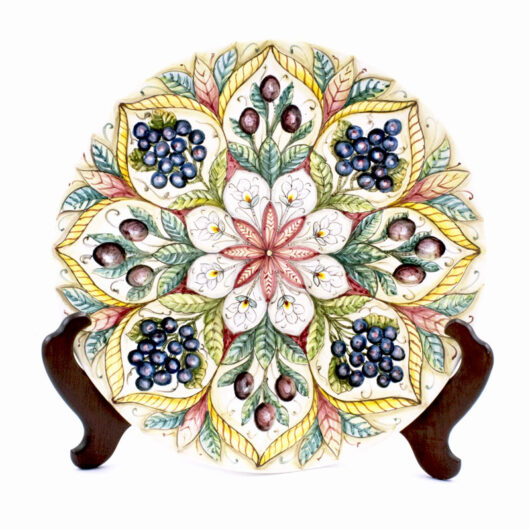 Piatto - Decoro Mandala con frutta