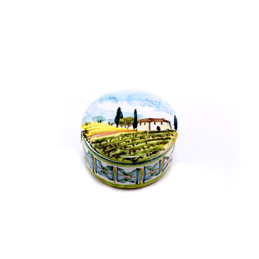 Portapasticche tondo - Paesaggio toscano