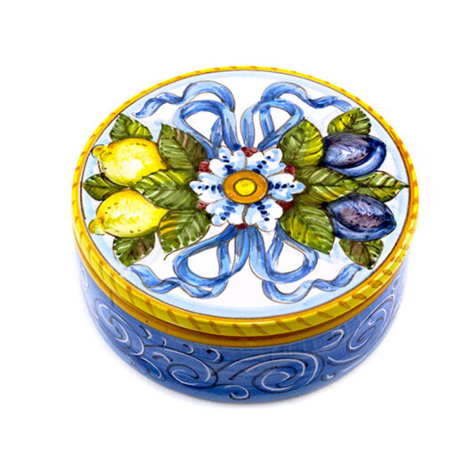 Scatola grande tonda - Decoro Nastri