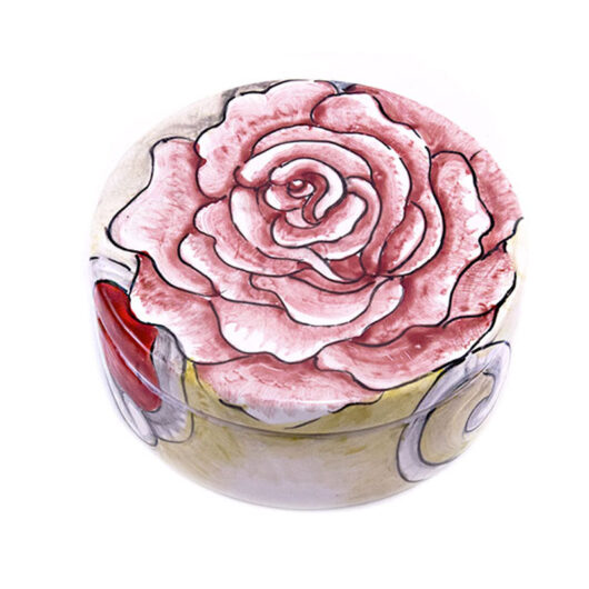 Scatola grande tonda - Decoro Rose