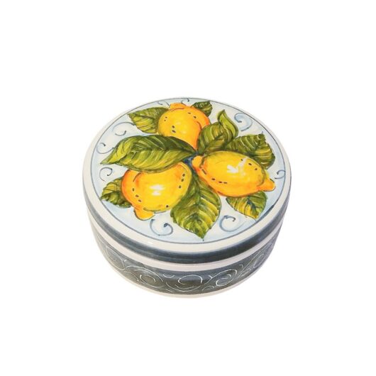 Scatola tonda - Decoro Limoni