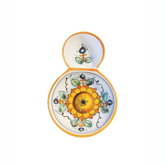 Portaolive doppio - Girasoli e uva