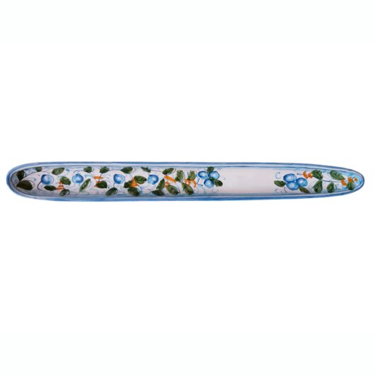 Portaolive lungo - Decoro Melograni azzurri