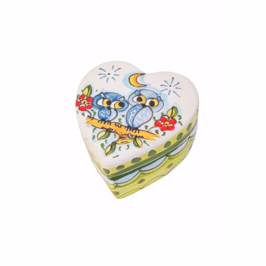 Bomboniera cuore decoro Civetta