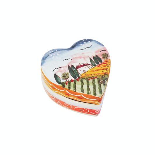 Bomboniera cuore decoro Paesaggino