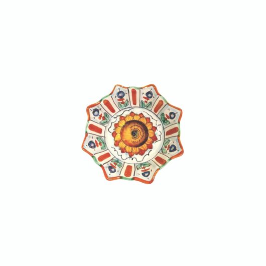 Ciotola stella - decoro Girasoli e uva