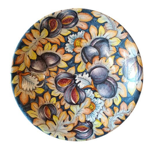 Piatto Arlecchino - Decoro Fichi e prugne