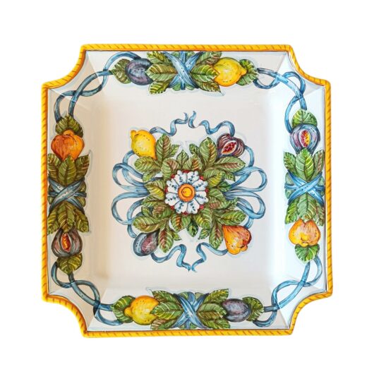 Vassoio quadrato - Decoro Nastri
