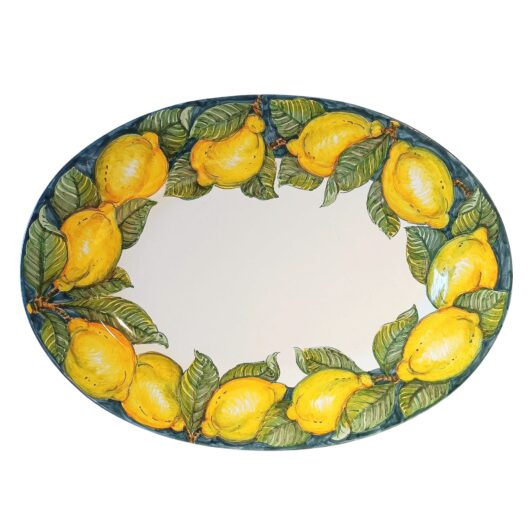 Risottiera - Decoro Limoni blu